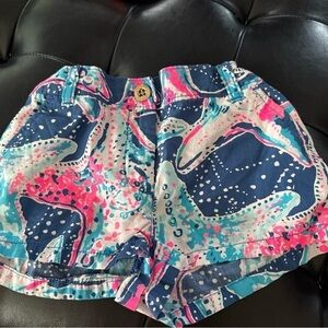 Lilly Pulitzer High Waist Blue and Pink Shorts